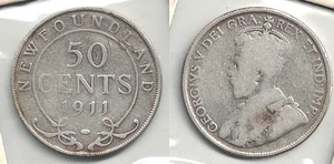 Neufundland 1911 zirkulierter Silber Half Dollar (50¢) unter Silberwert - Bild 1 von 1