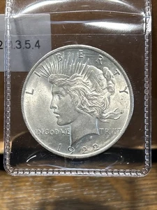 Silberdollar Peace 1922 1 Dollar - Stempelglanz - saubere Oberflächen - starke Prägung - Bild 1 von 2