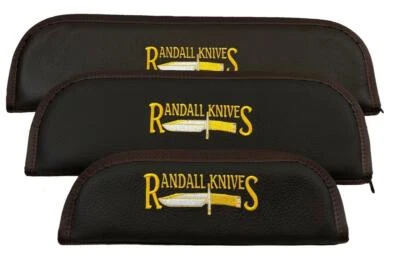 BOLSA FUNDA CUCHILLO CUERO GENUINO con Correas y XL LOGOTIPO RANDALL Marrón 10", 14", 17" Foto 1 de 4