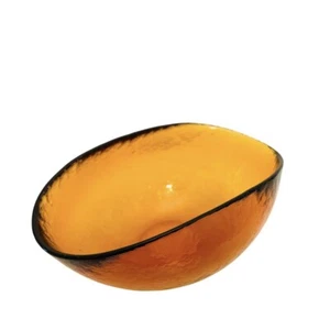 🟠 Cartoccio guscio in vetro di Murano orig. Yalos giallo aranciato ambra - Foto 1 di 4