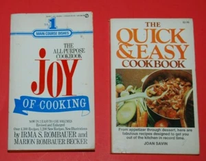 Lot 2 The All-Purpose Joy of Cooking Rombauer +The Quick & Easy Savin Cookbooks - Picture 1 of 6