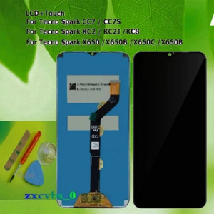 Conjunto de pantalla táctil LCD para Tecno Spark 4 KC8 KC2 KC2j CC7 X650 Hot 8 - Imagen 1 de 2