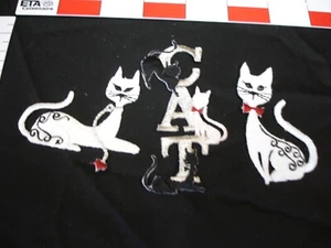 Vintage Cat Patches set of four - Picture 1 of 4