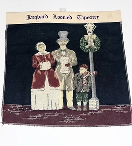 Olde Greensborough Craft Jacquard Loomed Tapestry Christmas Caroling 18” NEW - Picture 1 of 2