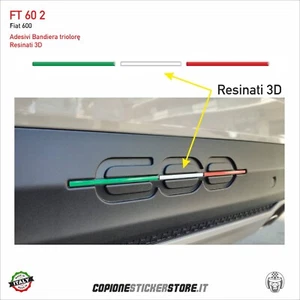 Strisce adesive Resinate 3D Italia Fiat 600 incasso paraurti posteriore FT 60 2 - Bild 1 von 1