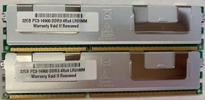 64GB 2X 32GB Memory for Dell PowerVault NX3200 NX3300 NX400 PC3-14900L LRDIMM - Picture 1 of 1