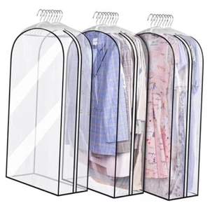 10" Gusseted All Clear Garment Bags , 40" Suit 40 inch Ethylene Vinyl Acetate - Picture 1 of 7