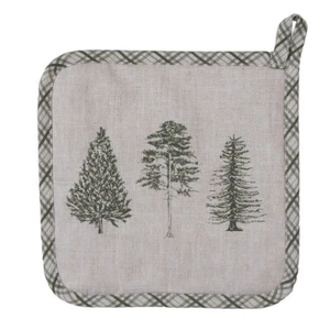 Topflappen Untersetzer Topfuntersetzer 20x20cm beige/grün Baumwolle Shabby - Bild 1 von 6