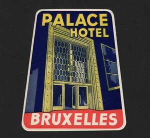 OPC Vintage Palace Hotel Bruxelles Bélgica 3 3/4" Etiqueta MNH - Imagen 1 de 1