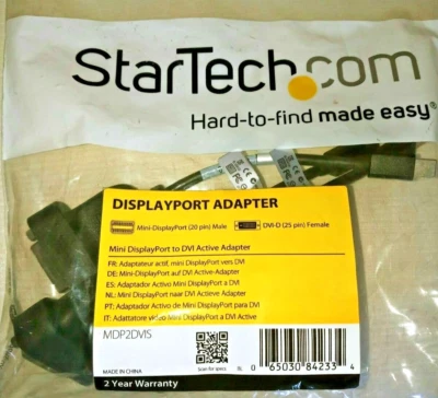 StarTech.com Mini DisplayPort to DVI Adapter - Active Mini DisplayPort to DVI-D - Image 1 of 4