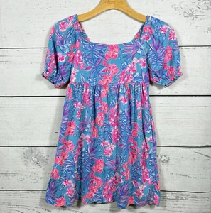Lilly Pulitzer Delaney Dress Cumulus Blue Orchid Oasis GIRLS Size Large (8-10) - Picture 1 of 10