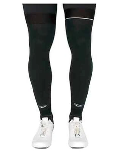 Calentador de piernas negro grande/X-grande DeFeet Kneecker de longitud completa - Imagen 1 de 5
