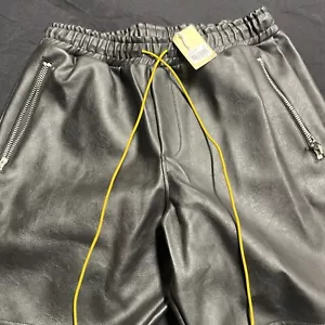 Mnml Men Faux Leather Basketball Shorts - Picture 1 of 11