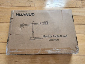 New HUANUO Dual Monitor Mount Table/Desk Stand/Mount HNCM1 for 13"-32" Monitors - Photo 1/3