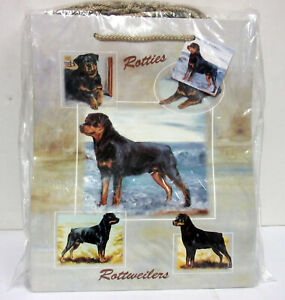 New Rottweiler Dog Pet Dog Gift Bags Set - 10 Bags (11 x 9") By Ruth Maystead
