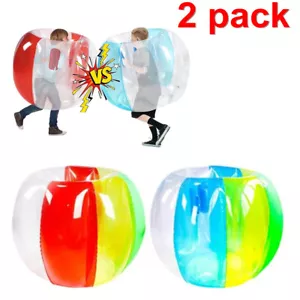 2PCS 36"/90cm Inflatable Body Bubble Ball Kids Sumo PVC Bumper Ball Outdoor Toys - Picture 1 of 13