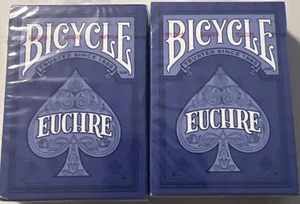 *BRAND NEW* Bicycle Euchre Playing Card Decks (Blue) 2-Pack *BRAND NEW* - Picture 1 of 2