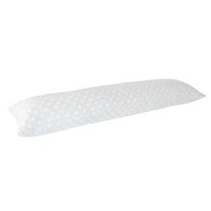 White Hypoallergenic Memory Foam Body Pillow with Removable Cooling Relief Cover - Picture 1 of 5