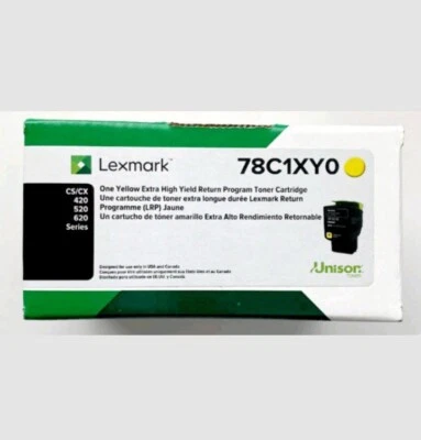 Lexmark 78C1XYO Yellow Extra High Yield Return Program Toner Cartridge Unison  - Image 1 of 2