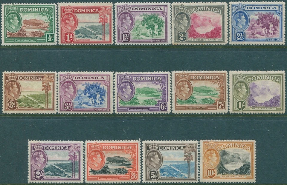 Dominica 1938 SG99-108a KVI scenes set MLH (amd) - Image 1 of 1