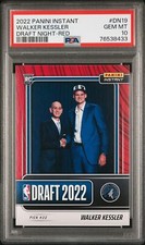 PSA 10 Walker Kessler '22 Panini Instant #DN19 Rookie Card Draft Night-Red 19/25