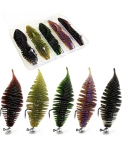10 STCK. Weicher Kunststoff Schwimmbait Bassforelle Zalleye Angeln Köder mit Tackle Box - Bild 1 von 8