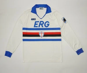 Vintage Mannini #2 Sampdoria 1990 1991 Football Shirt MATCH WORN Maglia Asics - Picture 1 of 12