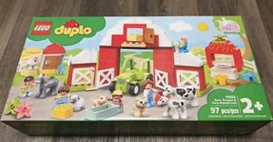 LEGO DUPLO Town Barn, Tractor & Farm Animal Care 10952 Playset 2021 Retired Set - Picture 1 of 10