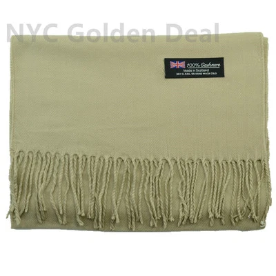 Wholesale Lot Men Women 100% CASHMERE Scarf Scotland Pure Solid Color Soft Wool - Image 1 of 2