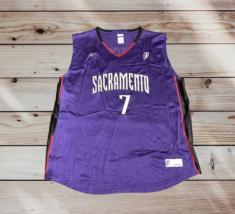 Vintage WNBA Sacramento Monarchs Buescher #7 Reebok Jersey Purple Adult Size XXL Cover