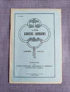 Les cahiers lorrains - N°5 1924 - Imagen 1 de 3