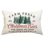Świąteczna poszewka na poduszkę 12x20 Farma Fresh Choinki Dekoracje Boże Narodzenie...