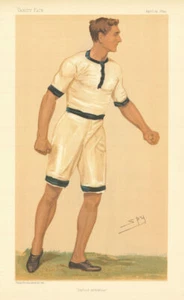 DIBUJOS ANIMADOS DE ESPÍA VANITY FAIR Charles (C.B.) Fry 'Oxford Athletics' Atletismo 1894 - Imagen 1 de 2