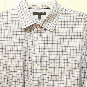 Banana Republic Dress Shirt Non-Iron Blue and White Check Size Large Nearly New - Picture 1 of 6