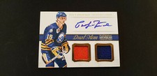 2013 Panini National Treasures Dual Memorabilia Pat LaFontaine #DM-PLF Auto HOF