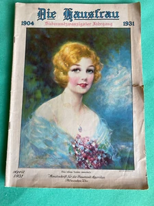 Vintage Die Hausfrau April 1931, Salzburg, Austria J. Knowles Hare Cover - Picture 1 of 17