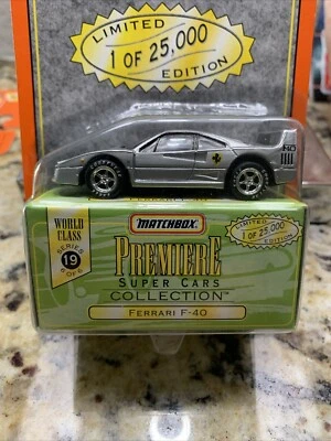 Matchbox Premiere Collection 1/25,000 Ferrari F40 - Silver Grey 🔥🔥 - Image 1 of 4