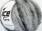 Grey Shades Black Fuzzy Wool Blend Yarn #72104 Ice Yarns Sale Winter 50gr 114yds