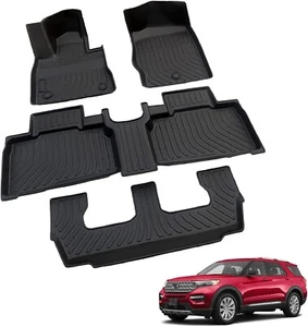 Car Floor Mats Replacement for Ford Explorer 7 Seat 2020-2024 Protection Liners - Picture 1 of 7