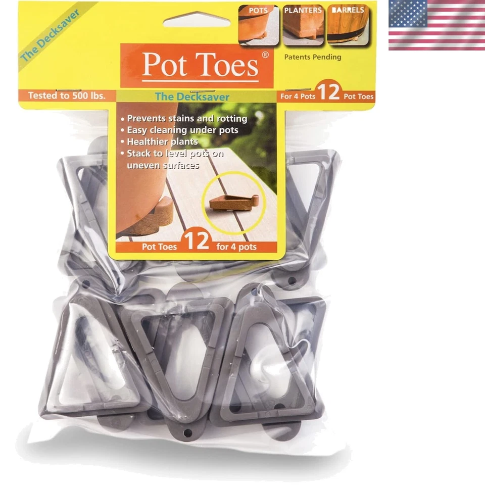 Bosmere SPT-12DGHTLVC Pot Toes Dark Gray (Pack of 12)