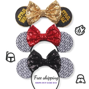 Star Wars Minnie Mickey Mouse Ears for All Ages Disney Ears Disney Disneyland - Picture 1 of 5