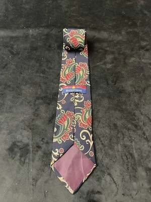 Corbata Buckingham Cuello Rojo Azul Verde Floral Foto 1 de 4