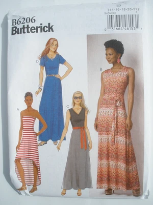 Butterick Sewing Pattern 6206 Misses & M Petite Dress Belt Sizes 14-22 UC - Image 1 of 2
