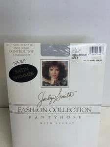 Vintage Jaclyn Smith Fashion Collection Pantyhose Small/Medium Grey Satin Shimer - Picture 1 of 5