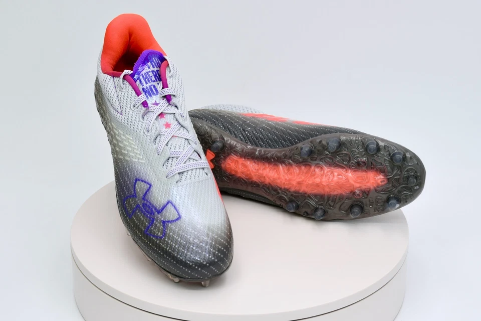 Under Armour UA Blur Smoke MC Women’s Football Cleats Grey/Purple 3025123-100 - Image 1 of 4