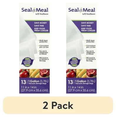 Bolsa de vacío transparente Seal-a-Meal 1 galón juego de 13 piezas máquina compatible Foto 1 de 4