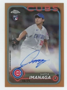 2024 Topps Chrome Rookie Autographs Orange Refractor Shōta Imanaga Auto 18/25 - Bild 1 von 2