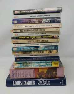 Lot Of 16 LOUIS LAMOUR Western Paperback & Hardcover Books. See Pictures. - Picture 1 of 15