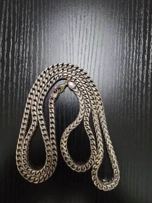 Sterling Silver Thick Long Chain Spiga/Wheat Necklace Lariat 150gr,40 inches - Image 1 of 4