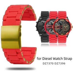 28 mm Rot Edelstahl Uhrenarmband Strap für Diesel DZ7430 7370 4289 7396 7395 - Bild 1 von 15